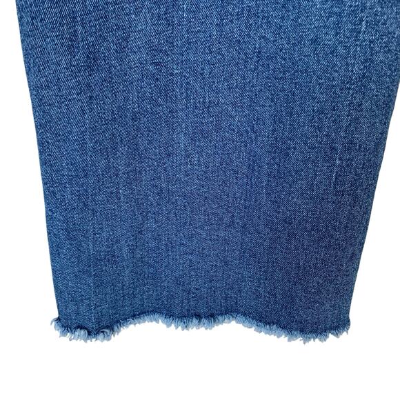 BCBGeneration High Rise Wide Leg Jeans Distressed Frayed Hem Women's 3 26 - Picture 7 of 11